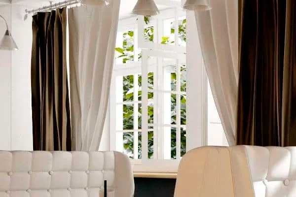 Пошив шторы для кафе